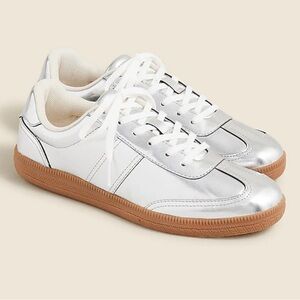 J. Crew Silver and White Athletic Shoes